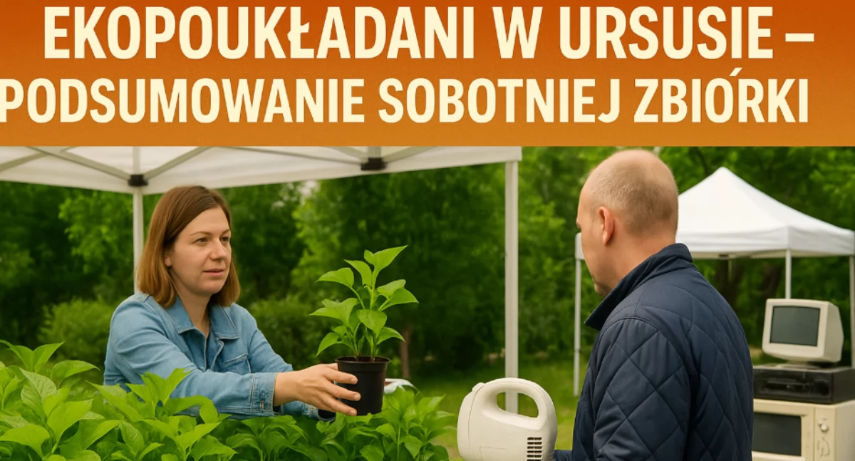 , Ekopoukładani Ursusie elektrośmieci zamienione zieleń! - zdjęcie, fotografia
