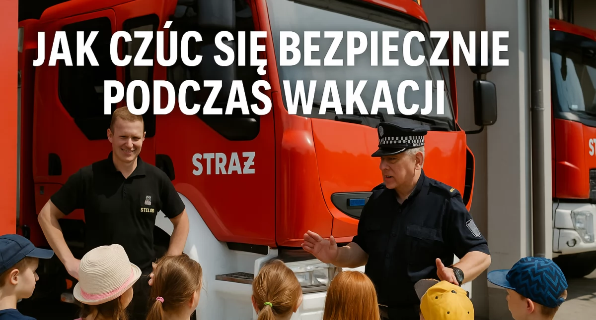 Szkoły, Strażacy bezpieczeństwo wakacje dzieci Ursusa gotowe lato! - zdjęcie, fotografia
