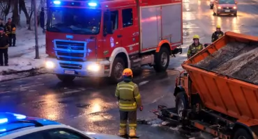 Upadek pługosolarki SPARALIŻOWAŁ SKRZYŻOWANIE w Ursusie